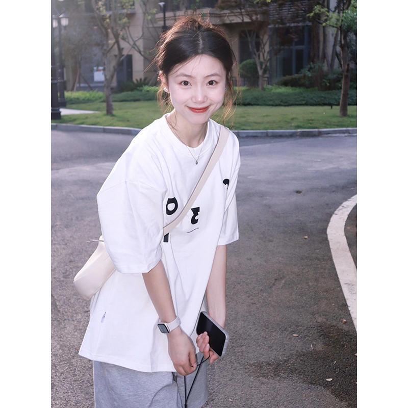 2024春夏新款重磅/精梳純棉 後包領 有縫邊 S-XXXL 夏裝短袖T恤女