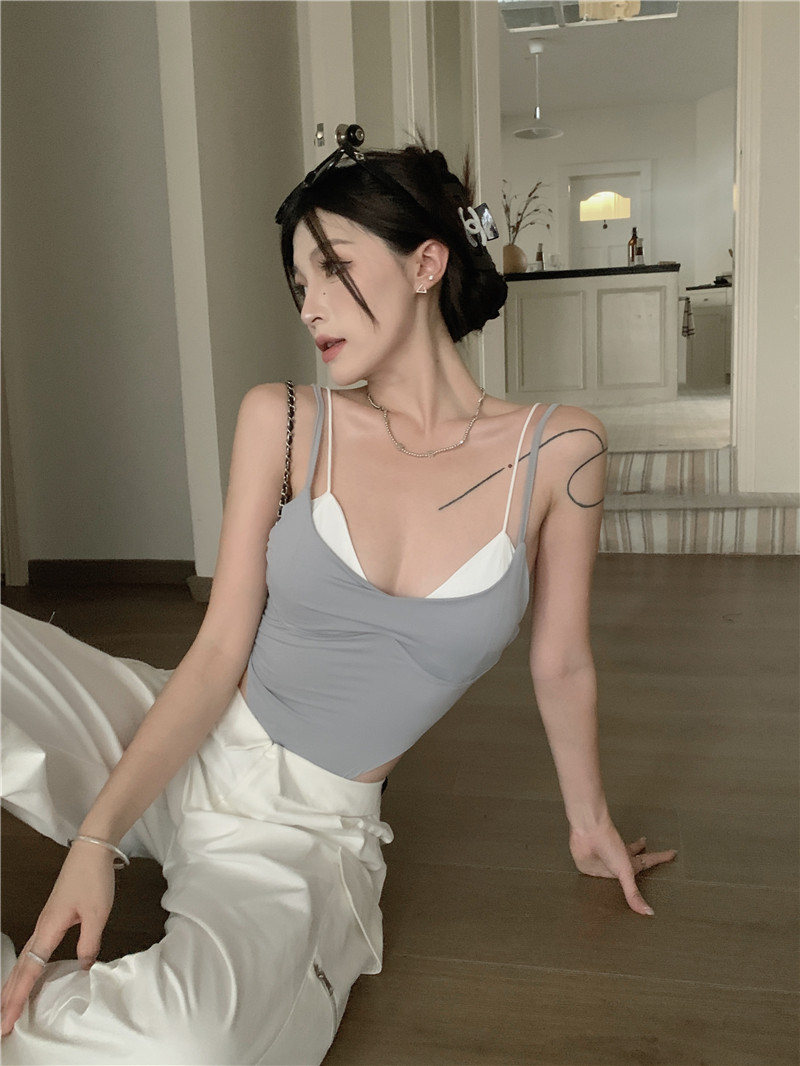 實拍~春款~露背美式外穿性感連體吊帶內搭辣妹背心上衣