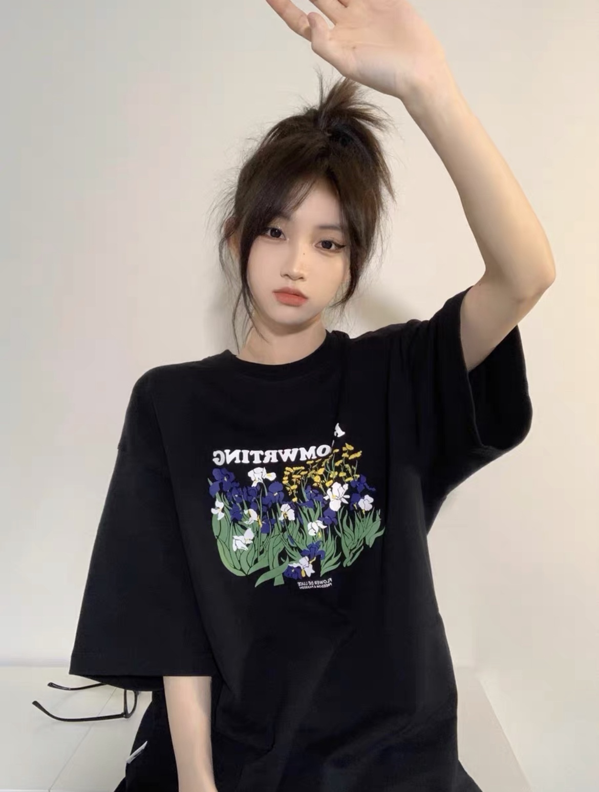 2024春夏新款重磅/精梳純棉 後包領 有縫邊 S-XXXL 夏裝短袖T恤女