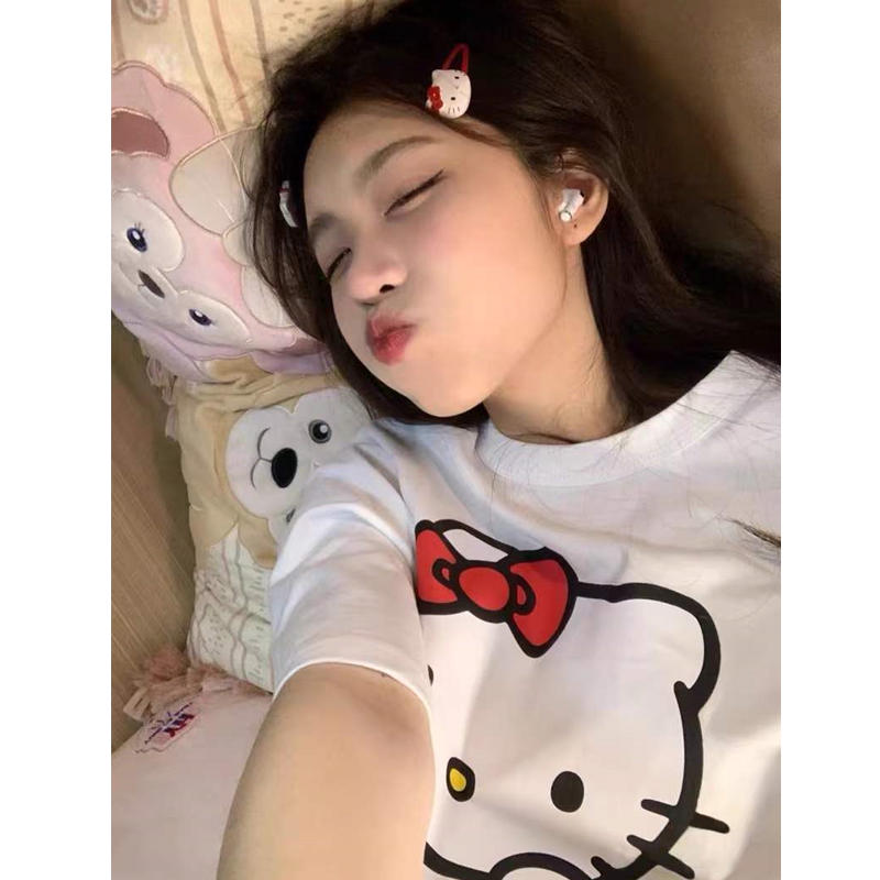 官圖 重磅/精梳純棉 後包領 有縫邊 S-XXXL 夏裝短袖T恤女