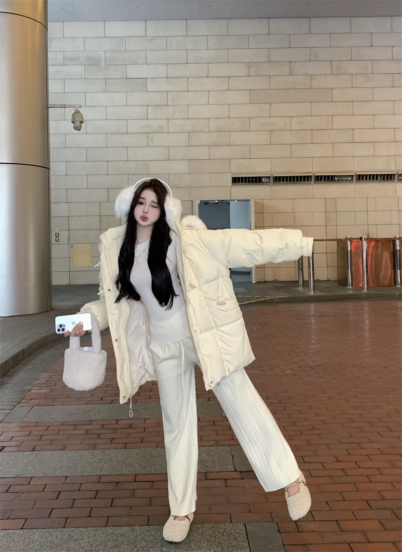 Real shot of winter cheese bag~90 white duck down fur collar down jacket for women in winter, high-end thickened jacket