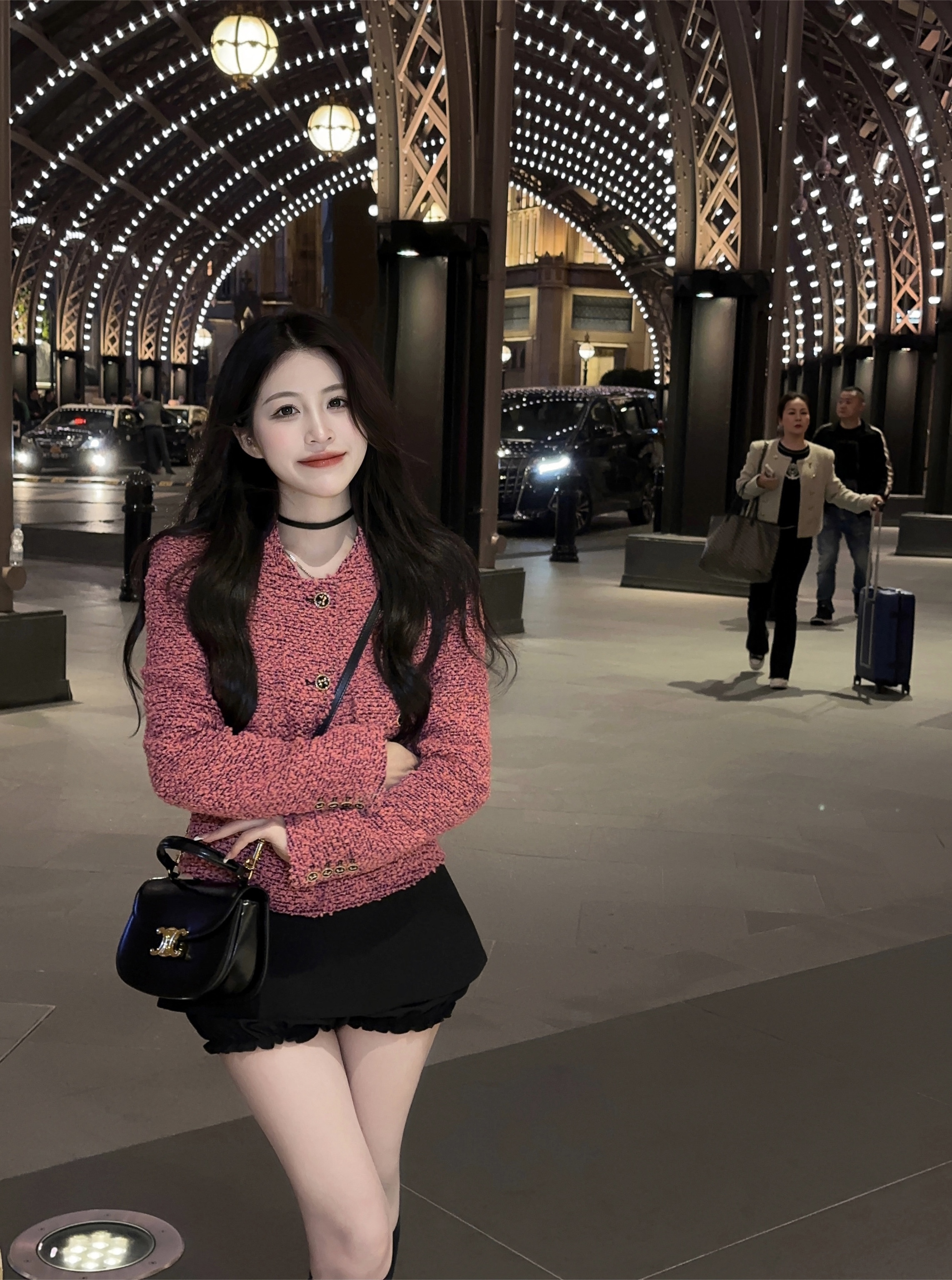 Real shot, unique and high-end, super good-looking, light and mature style, this year's popular pink fragrant style short jacket for women