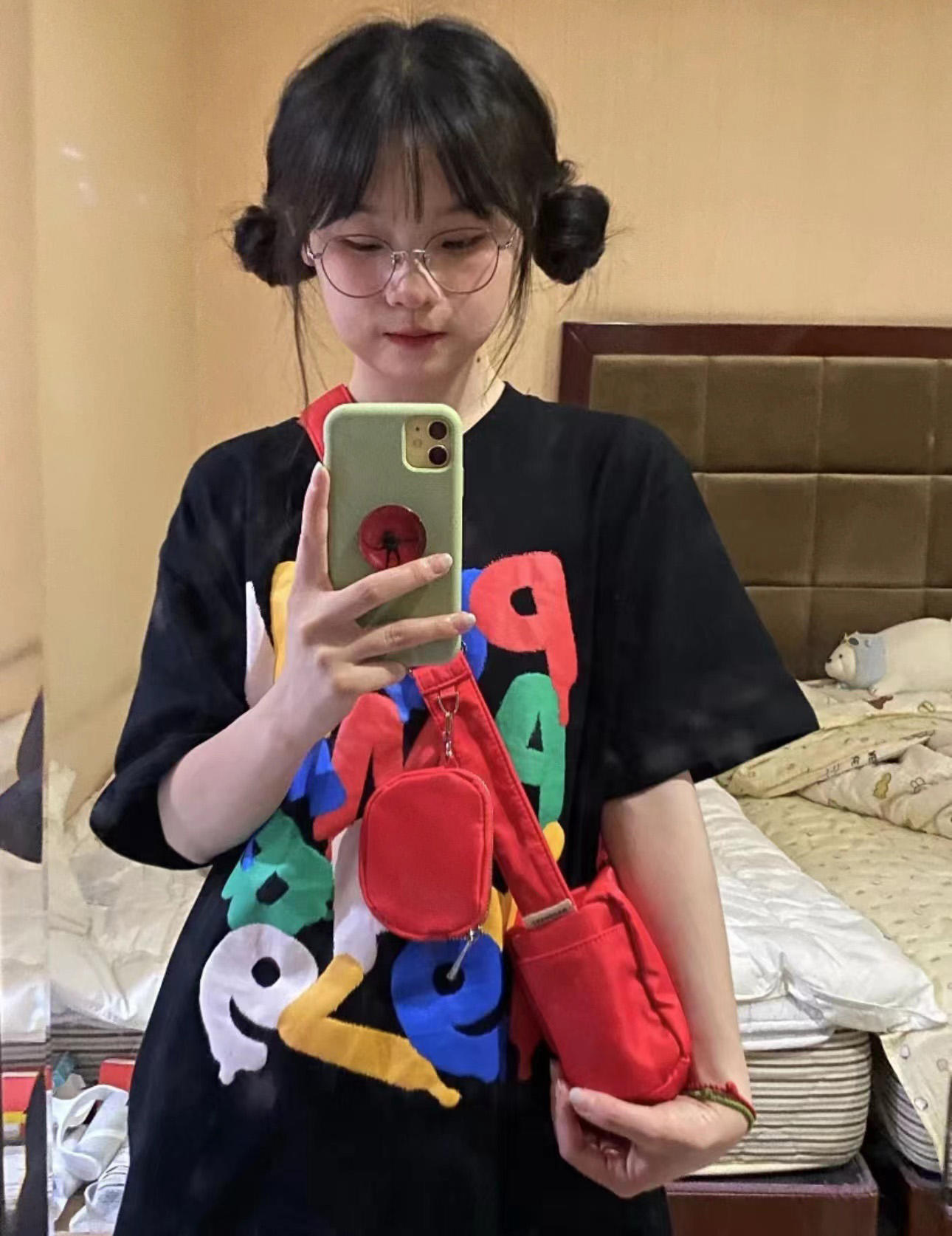官圖 重磅/精梳純棉 後包領 有縫邊 S-XXXL 夏裝短袖T恤女