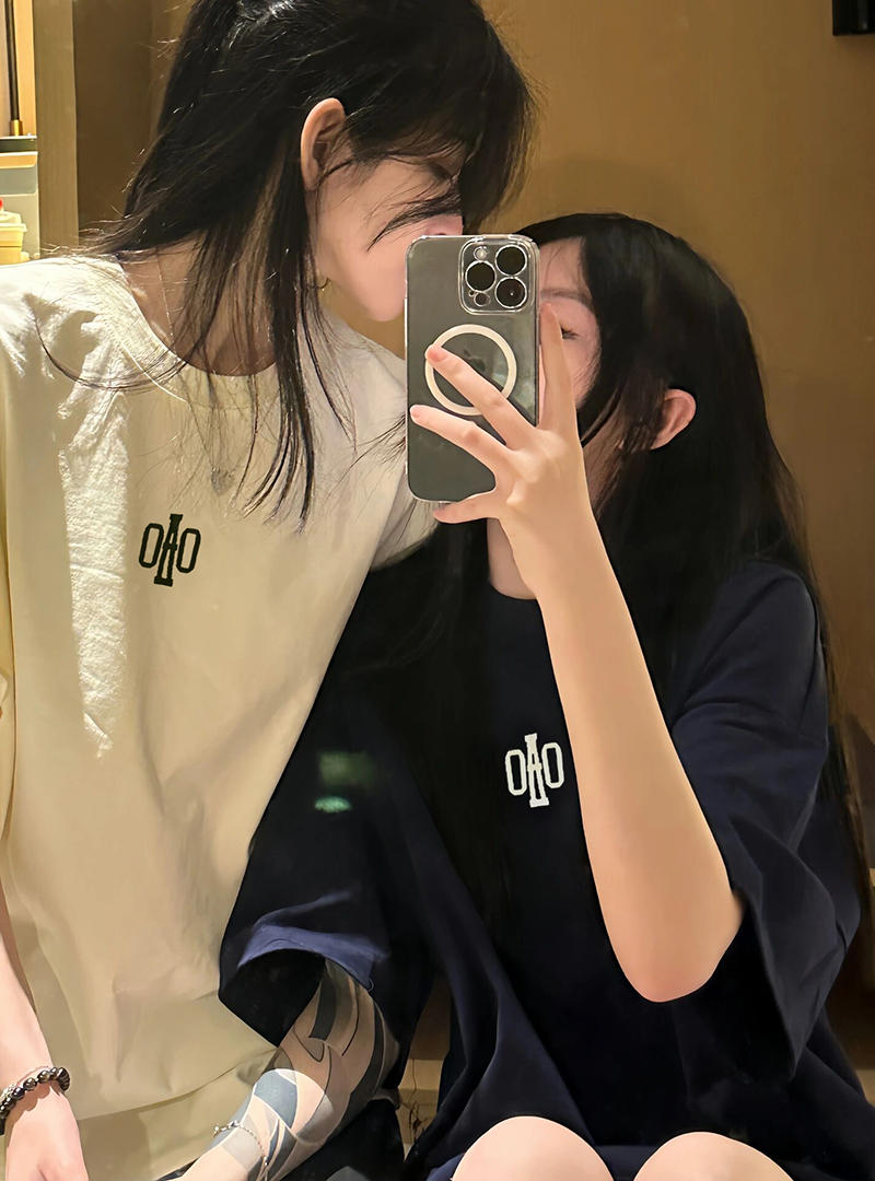 官圖 重磅/精梳純棉 後包領 有縫邊 S-XXXL 夏裝短袖T恤女