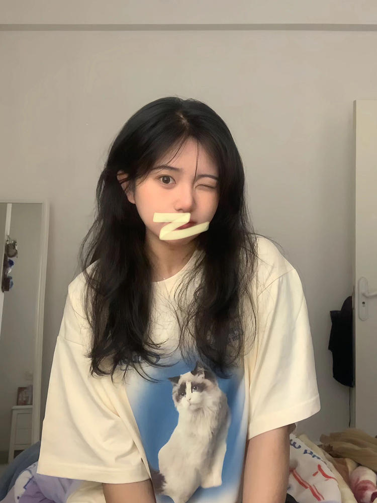 官圖 重磅/精梳純棉 後包領 有縫邊 S-XXXL 夏裝短袖T恤女