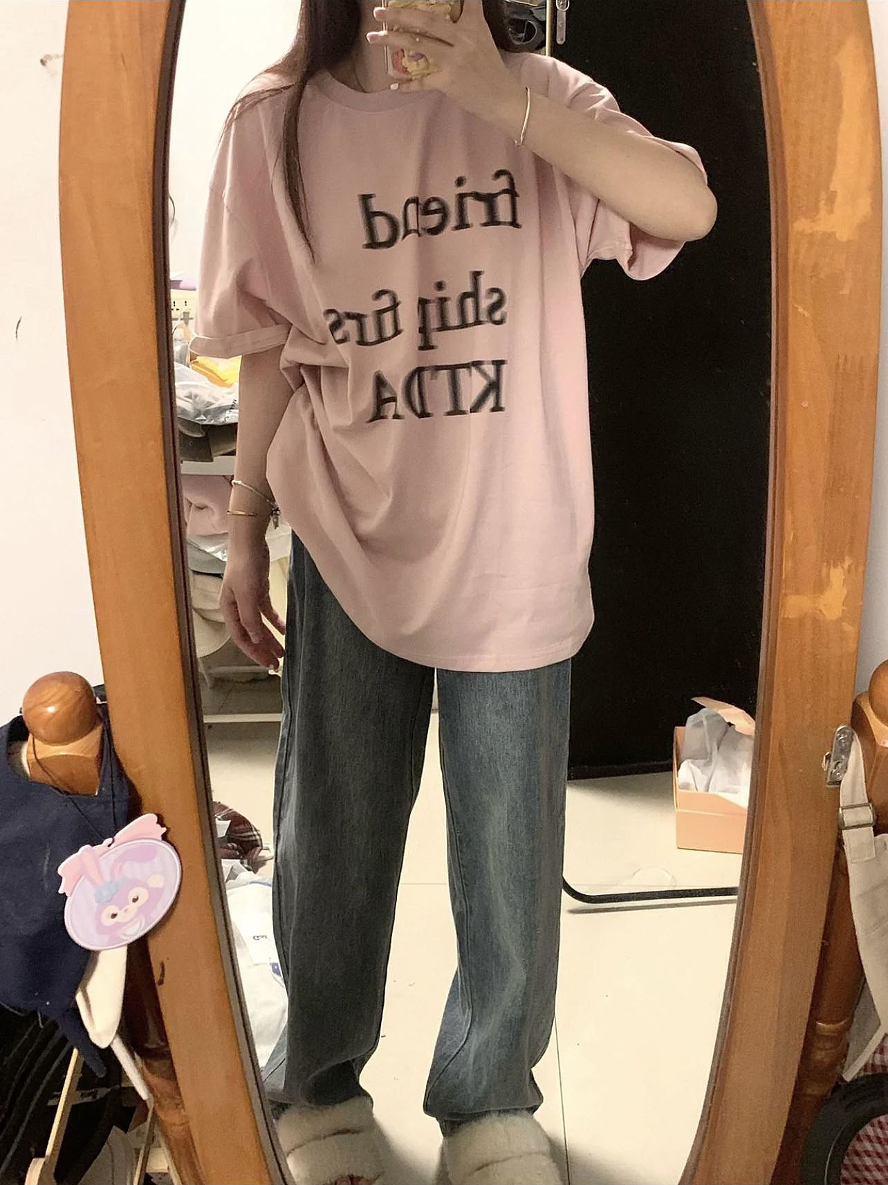 官圖 重磅/精梳純棉 後包領 有縫邊 S-XXXL 夏裝短袖T恤女
