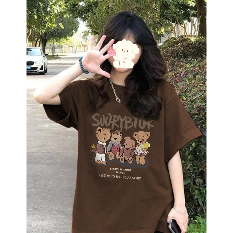 官圖 重磅/精梳純棉 後包領 有縫邊 S-XXXL 夏裝短袖T恤女