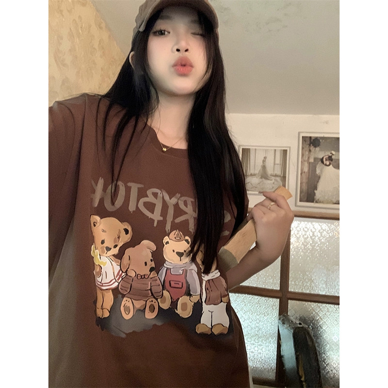 官圖 重磅/精梳純棉 後包領 有縫邊 S-XXXL 夏裝短袖T恤女
