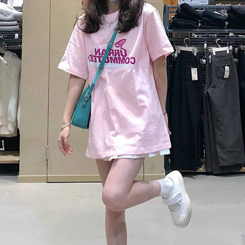 官圖 重磅/精梳純棉 後包領 有縫邊 S-XXXL 夏裝短袖T恤女