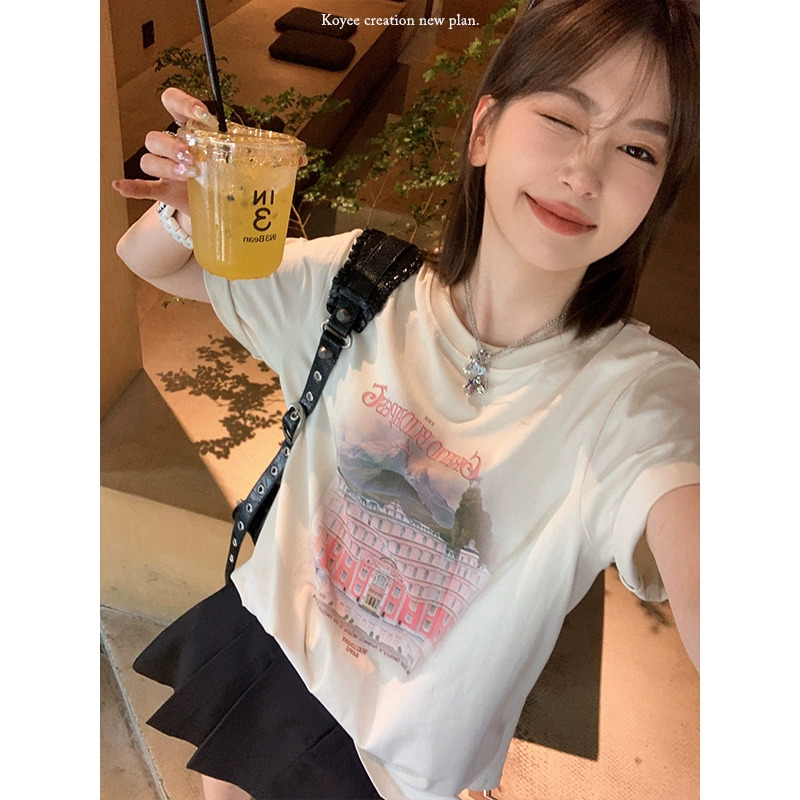 2024春夏新款重磅/精梳純棉 後包領 有縫邊 S-XXXL 夏裝短袖T恤女