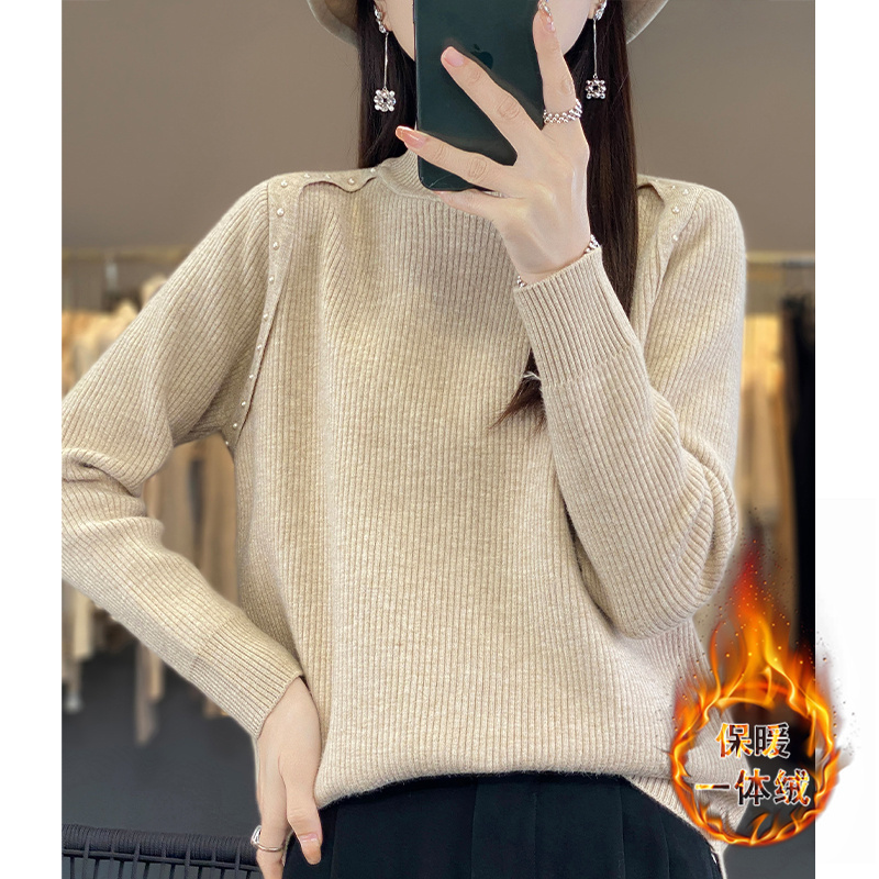 Real shot!  Real shot!  There’s a big picture!  2024 spring, autumn and winter new style thickened thickened base sweater knitwear