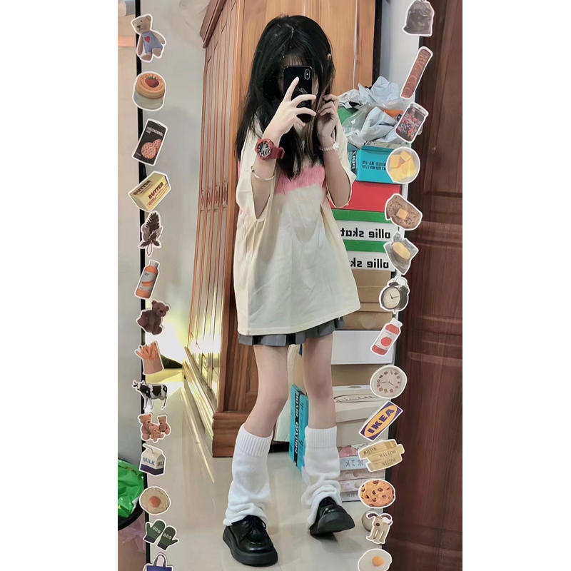 官圖 重磅/精梳純棉 後包領 有縫邊 S-XXXL 夏裝短袖T恤女