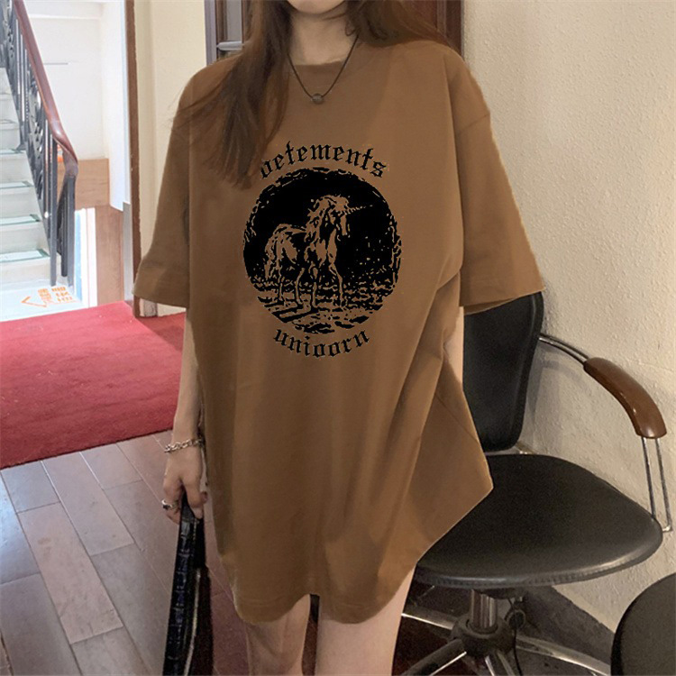 官圖 重磅/精梳純棉 後包領 有縫邊 S-XXXL 夏裝短袖T恤女