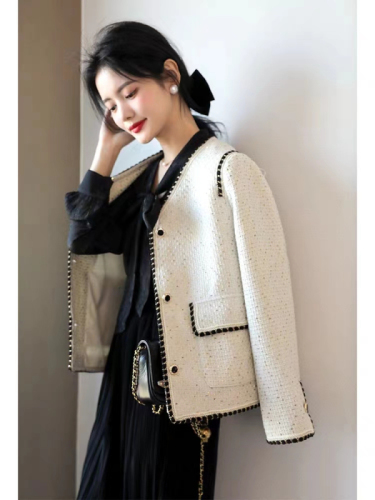 Celebrity Fairy Style 2024 Spring New Style Xiaoxiang Celebrity Style Elegant Sequined Short Jacket