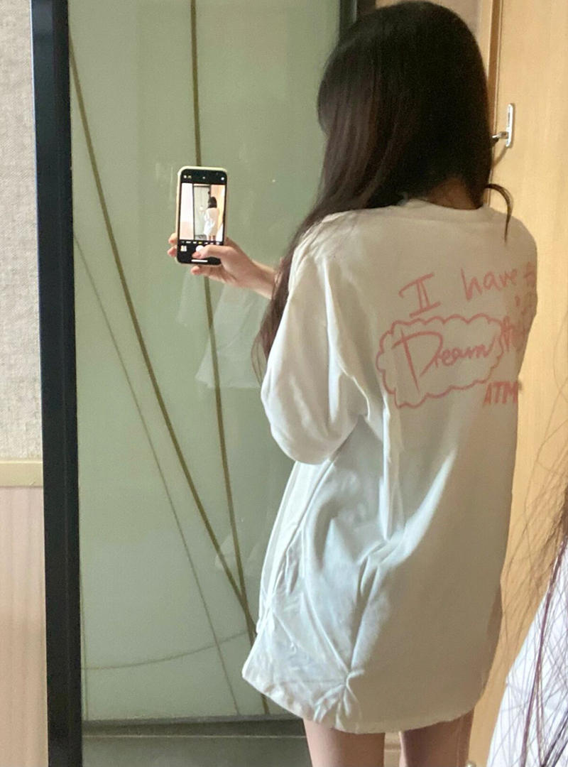 官圖 重磅/精梳純棉 後包領 有縫邊 S-XXXL 夏裝短袖T恤女