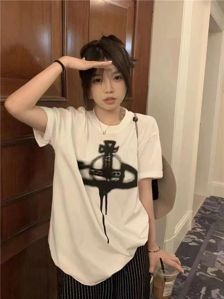 官圖 重磅/精梳純棉 後包領 有縫邊 S-XXXL 夏裝短袖T恤女