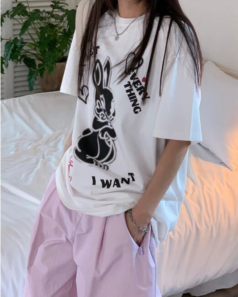 2024春夏新款重磅/精梳純棉 後包領 有縫邊 S-XXXL 夏裝短袖T恤女