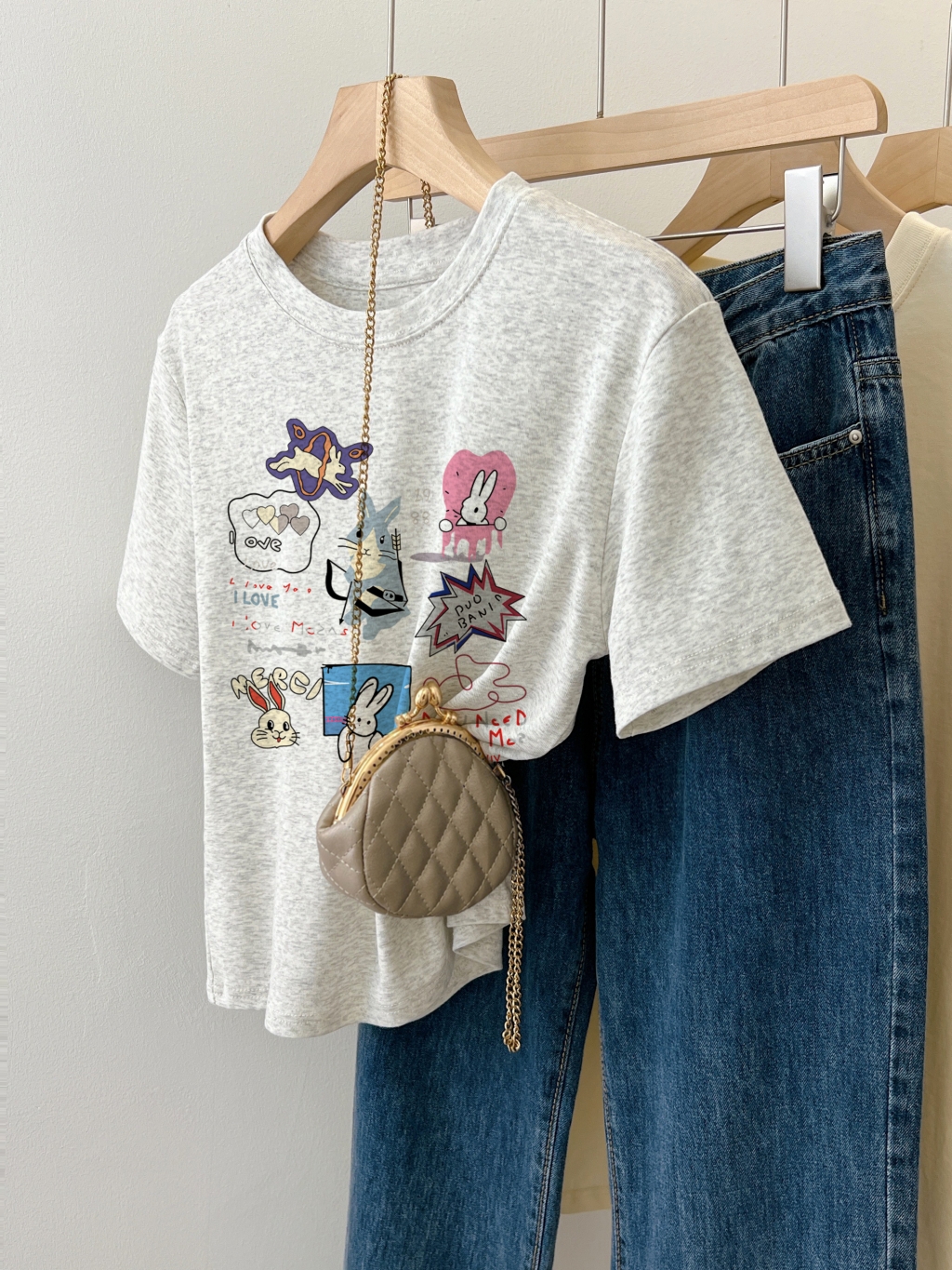 Real shot 40 threads 210g 92% cotton 8% spandex short-sleeved T-shirt for women slim fit