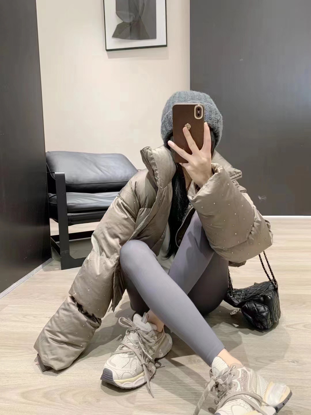 Heavy Industry Gypsophila Diamond Short White Duck Down Bread Jacket New Design Fashionable Thickened Jacket