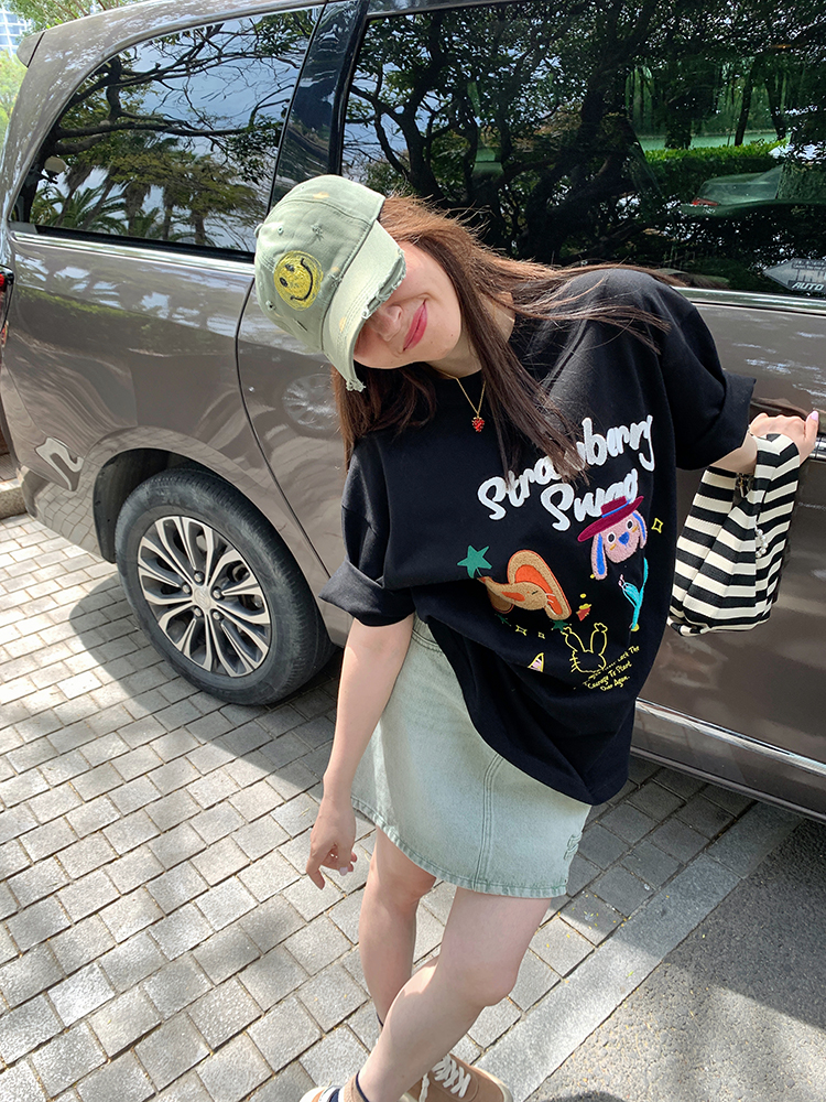 2024春夏新款重磅/精梳純棉 後包領 有縫邊 S-XXXL 夏裝短袖T恤女