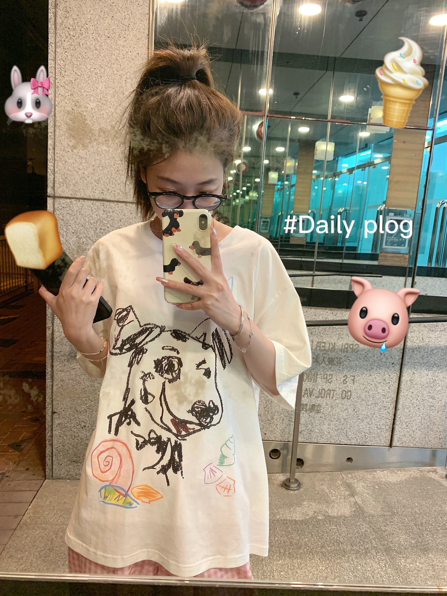 官圖 重磅/精梳純棉 後包領 有縫邊 S-XXXL 夏裝短袖T恤女