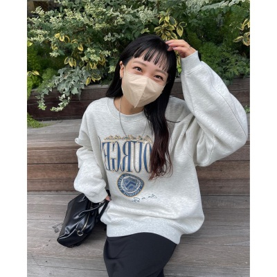 原宿BF加絨加厚套頭圓領衛衣女學生鹽系寬鬆上衣秋冬季外套慵懶風