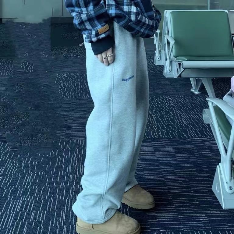 Original workmanship pure cotton Chinese cotton shabu-shabu wool complex super winter Internet celebrity loose casual pants