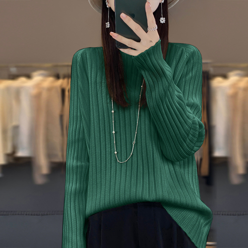 Real shot!  Real shot!  There’s a big picture!  2024 Spring Autumn and Winter Knitted Sweater Women's Bottoming Sweater Loose T-Shirt