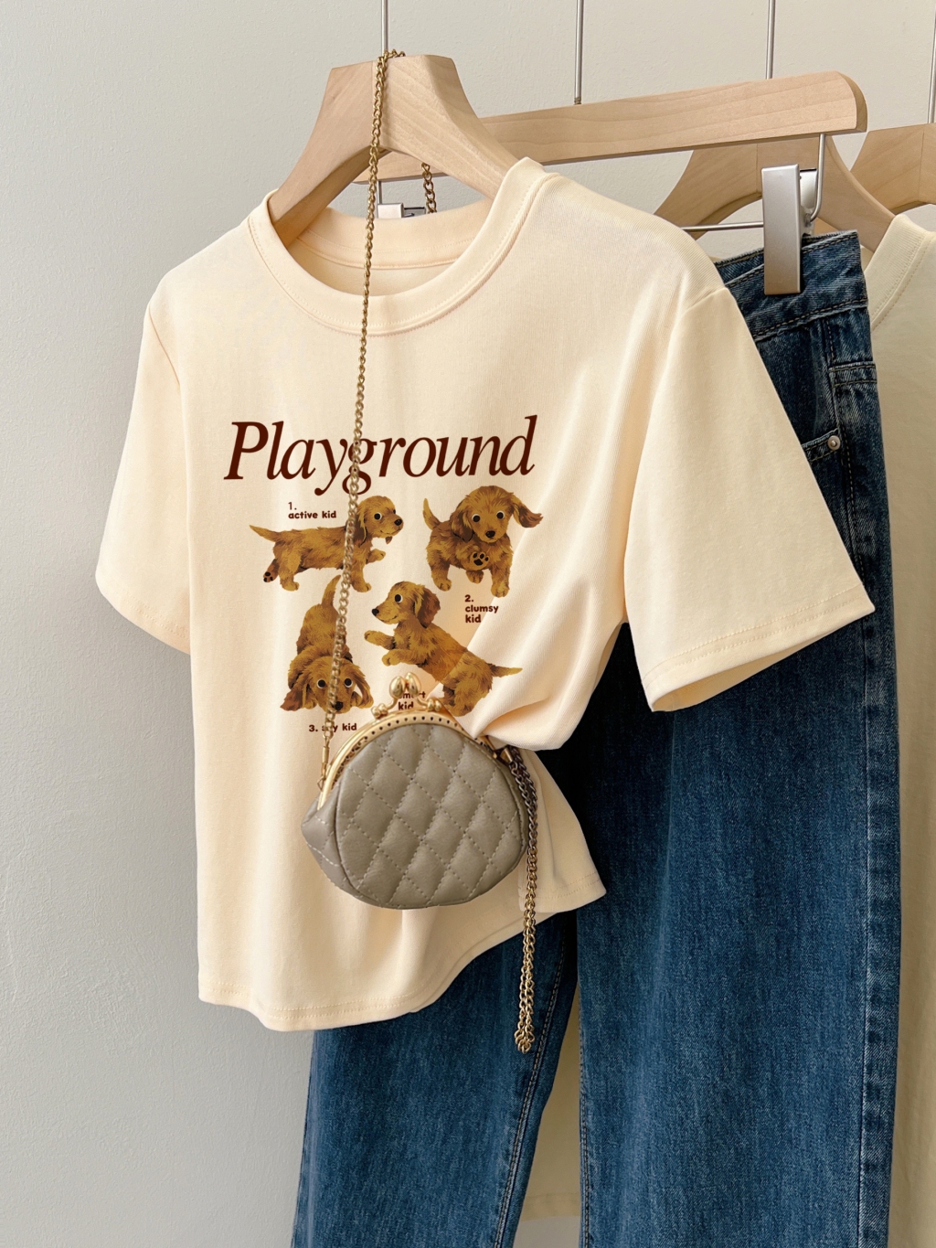 Real shot 40 threads 210g 92% cotton 8% spandex short-sleeved T-shirt for women slim fit