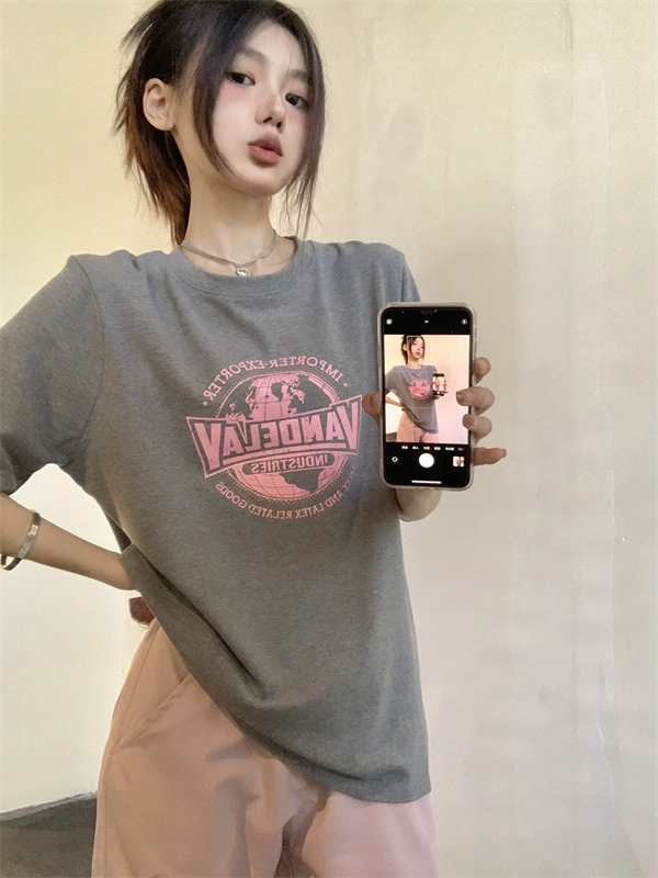 2024春夏新款重磅/精梳純棉 後包領 有縫邊 S-XXXL 夏裝短袖T恤女