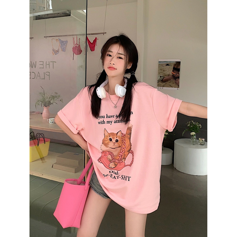 2024春夏新款重磅/精梳純棉 後包領 有縫邊 S-XXXL 夏裝短袖T恤女