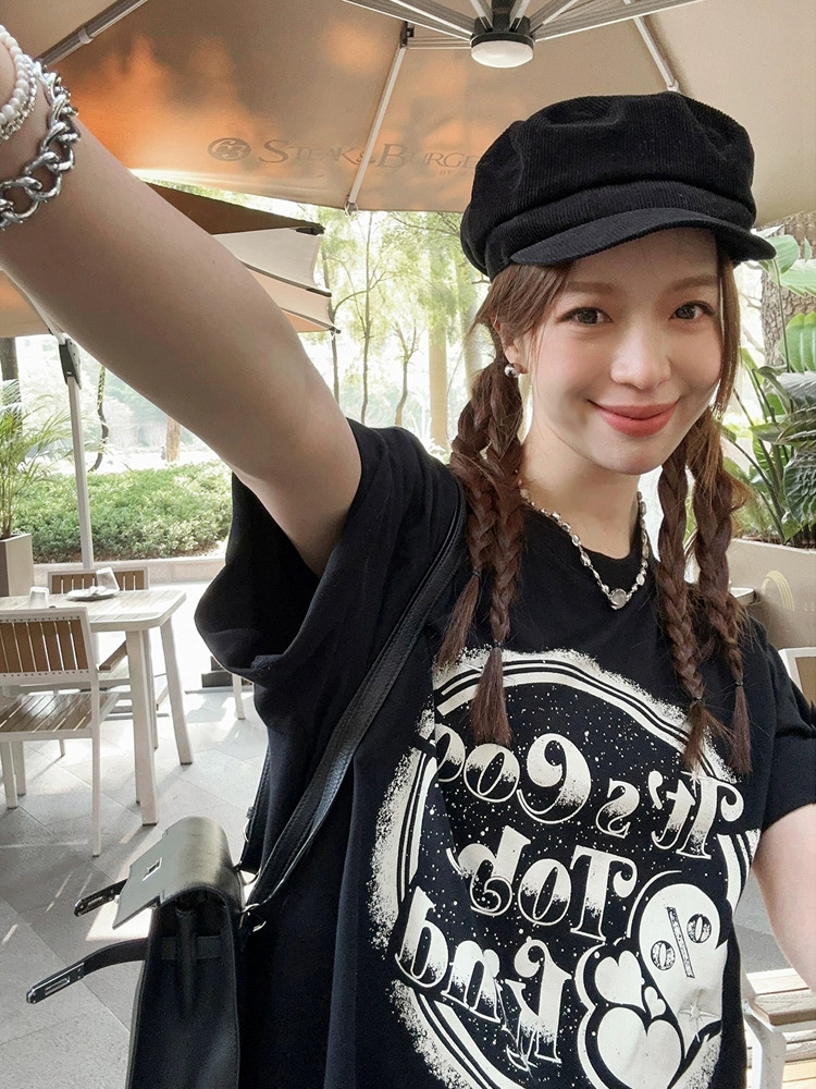 2024春夏新款重磅/精梳純棉 後包領 有縫邊 S-XXXL 夏裝短袖T恤女