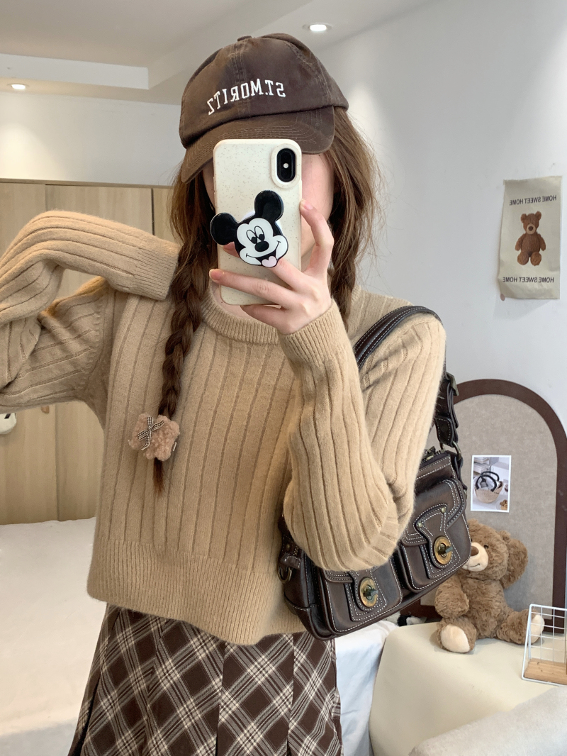實拍 冬季新品顯瘦內穿外搭氣質高級感加厚打底衫針織上衣女