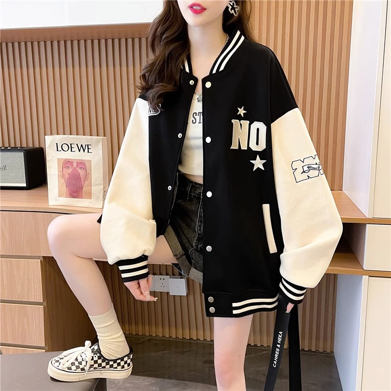 The first imitation cotton Chinese cotton composite non-pilling thin round neck sweatshirt for women, lazy style, versatile, Korean style loose top, trendy