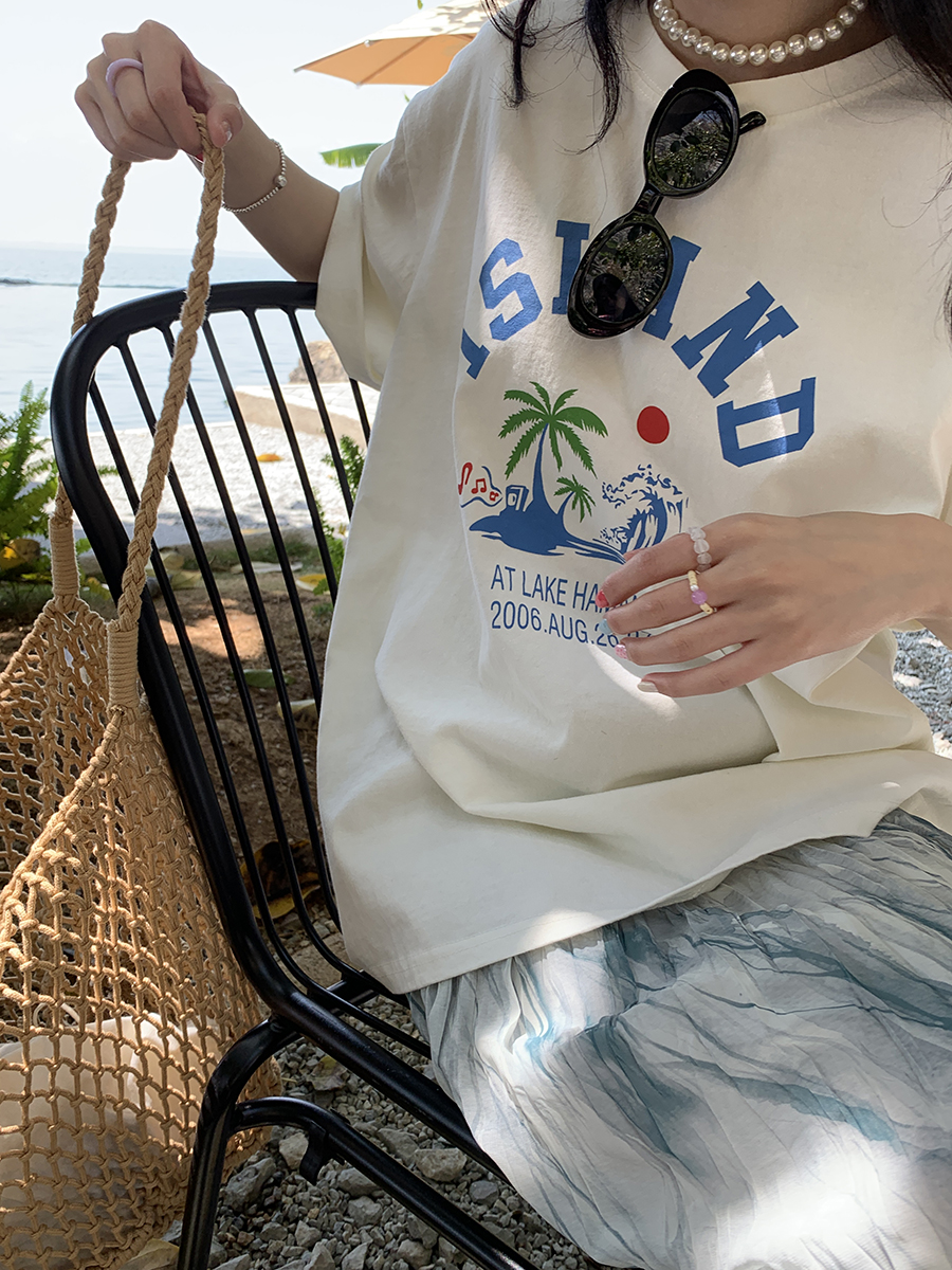 2024春夏新款重磅/精梳純棉 後包領 有縫邊 S-XXXL 夏裝短袖T恤女