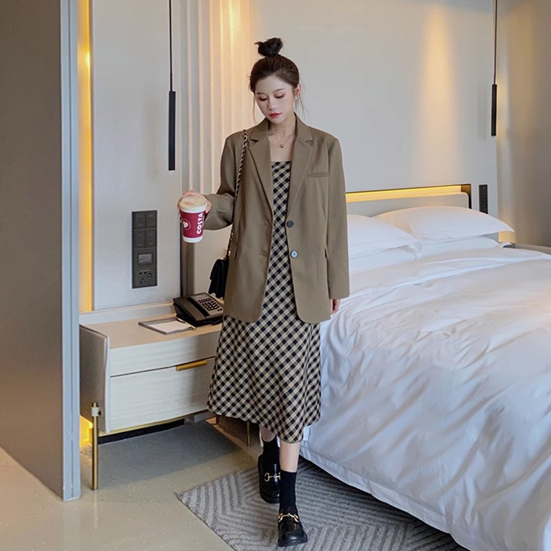 高級感小西裝外套女春秋季2024年新款炸街休閒小個子西服套裝上衣