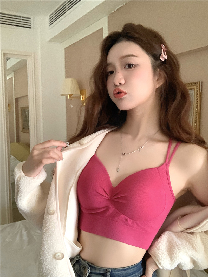 Actual shot ~ 202 spring sports bra, small breast push-up, chest-wrapping, no rims, beautiful back bra