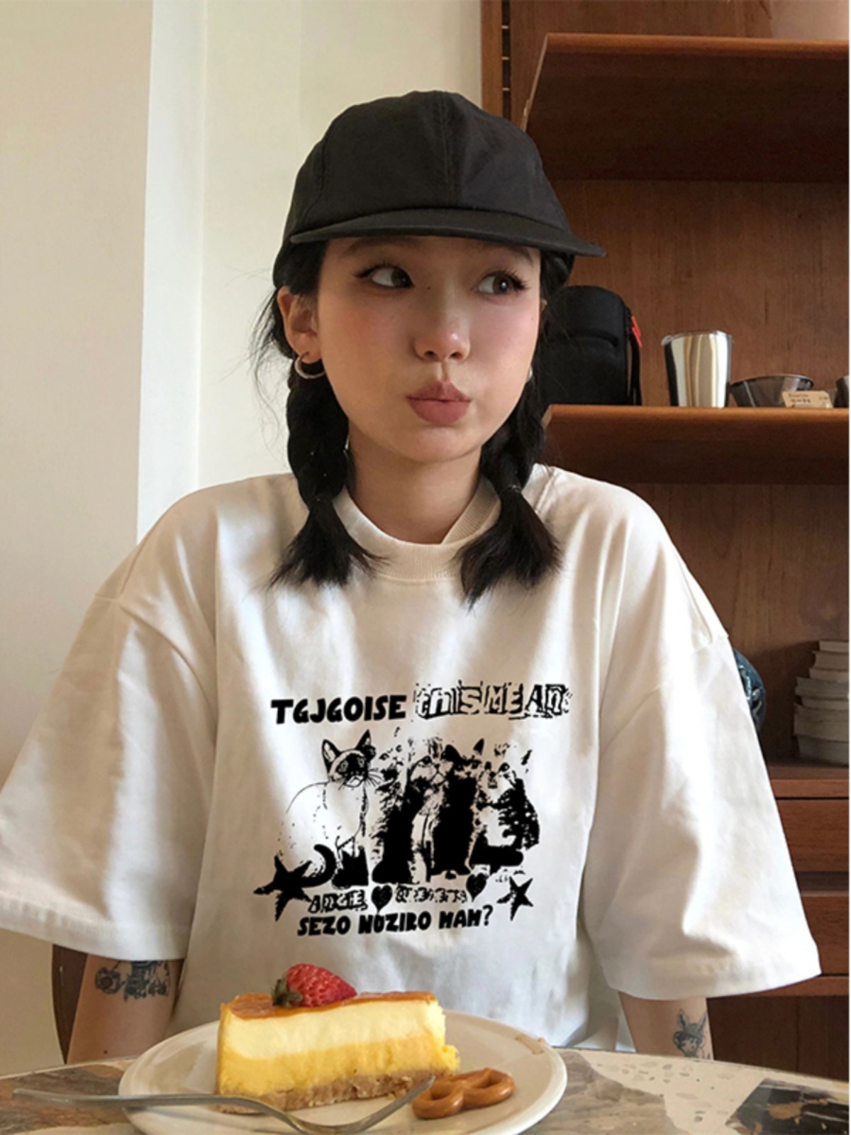 2024春夏新款重磅/精梳純棉 後包領 有縫邊 S-XXXL 夏裝短袖T恤女