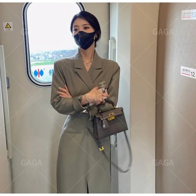 財閥西裝套裝氣質套裝西裝+半身裙 含胸針G