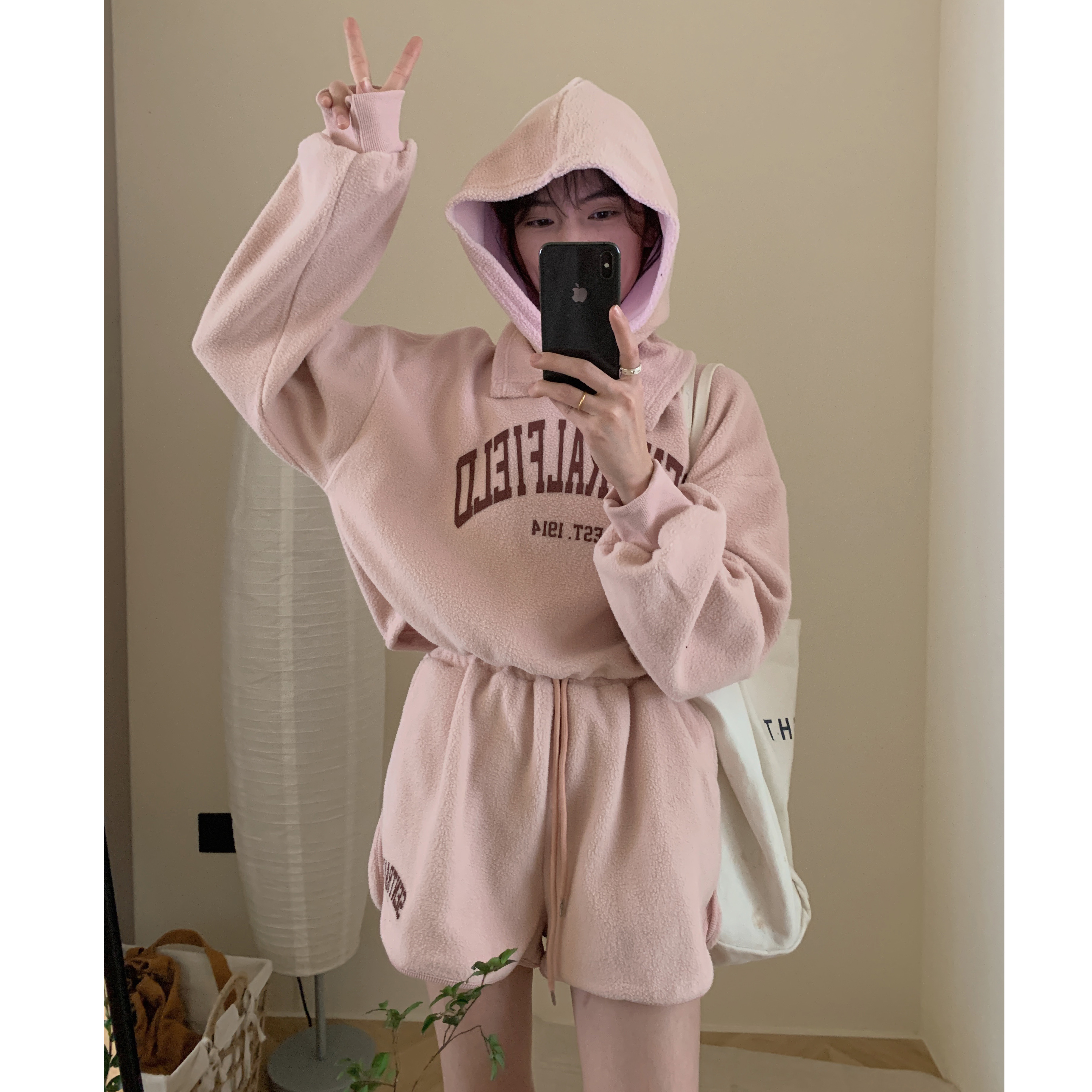 實拍#簡約 羊羔毛 衛衣   保暖  三件套