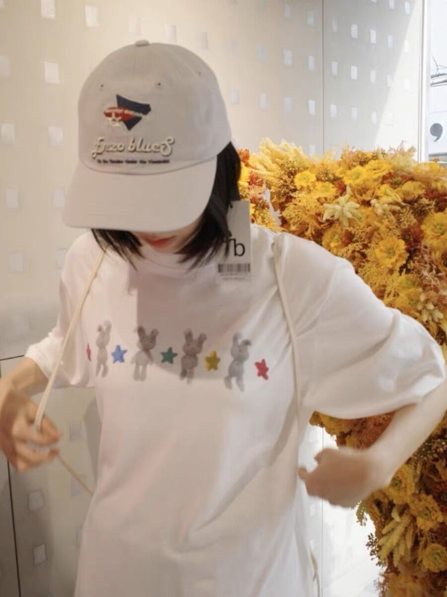 官圖 重磅/精梳純棉 後包領 有縫邊 S-XXXL 夏裝短袖T恤女