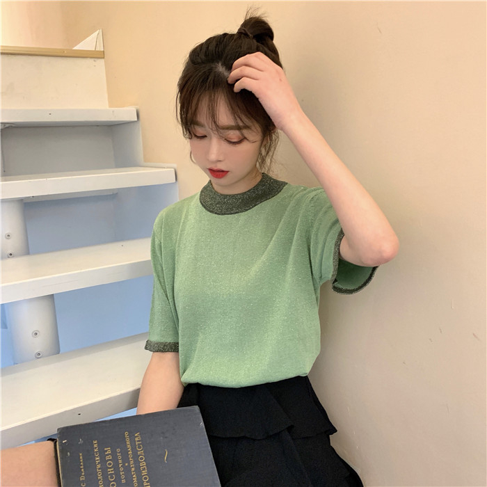 圓領短袖寬鬆T恤+甜美可愛俏皮蛋糕裙2024夏季新款韓版套裙潮