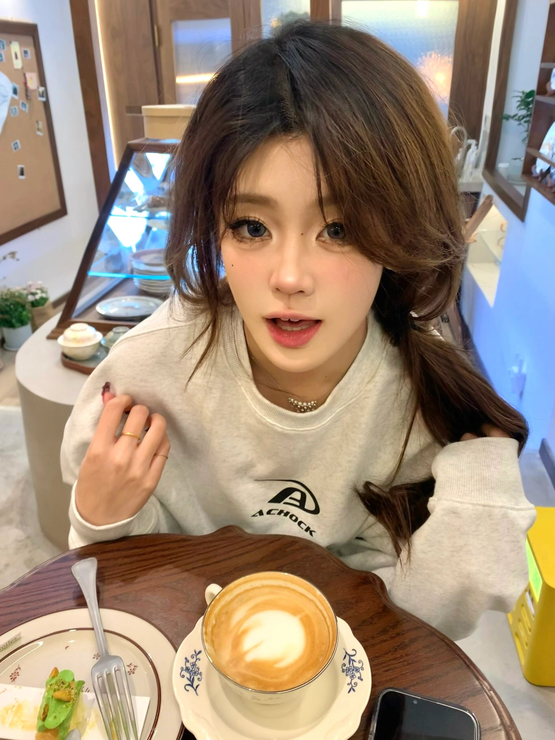 國潮牌oversize秋冬季情侶長袖衛衣女新款美式寬鬆復古圓領上