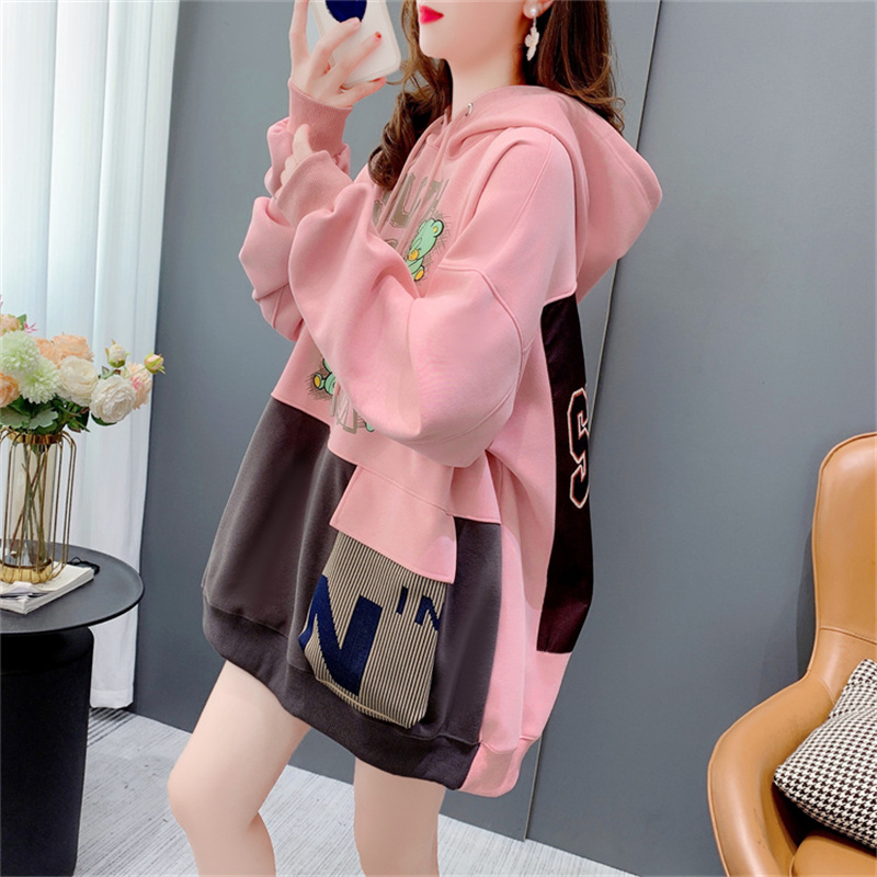 First Twill 250g Spring Thin Sweatshirt Women's Large Size Hooded Top Jacket