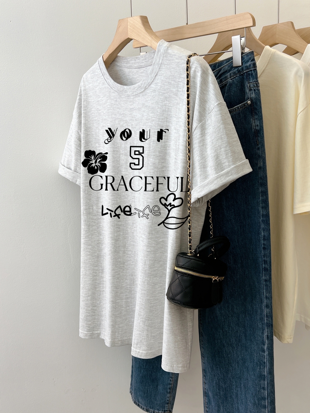 Real shot 2024 spring and summer new style 100% cotton combed cotton printed summer short-sleeved T-shirt women's loose Korean version