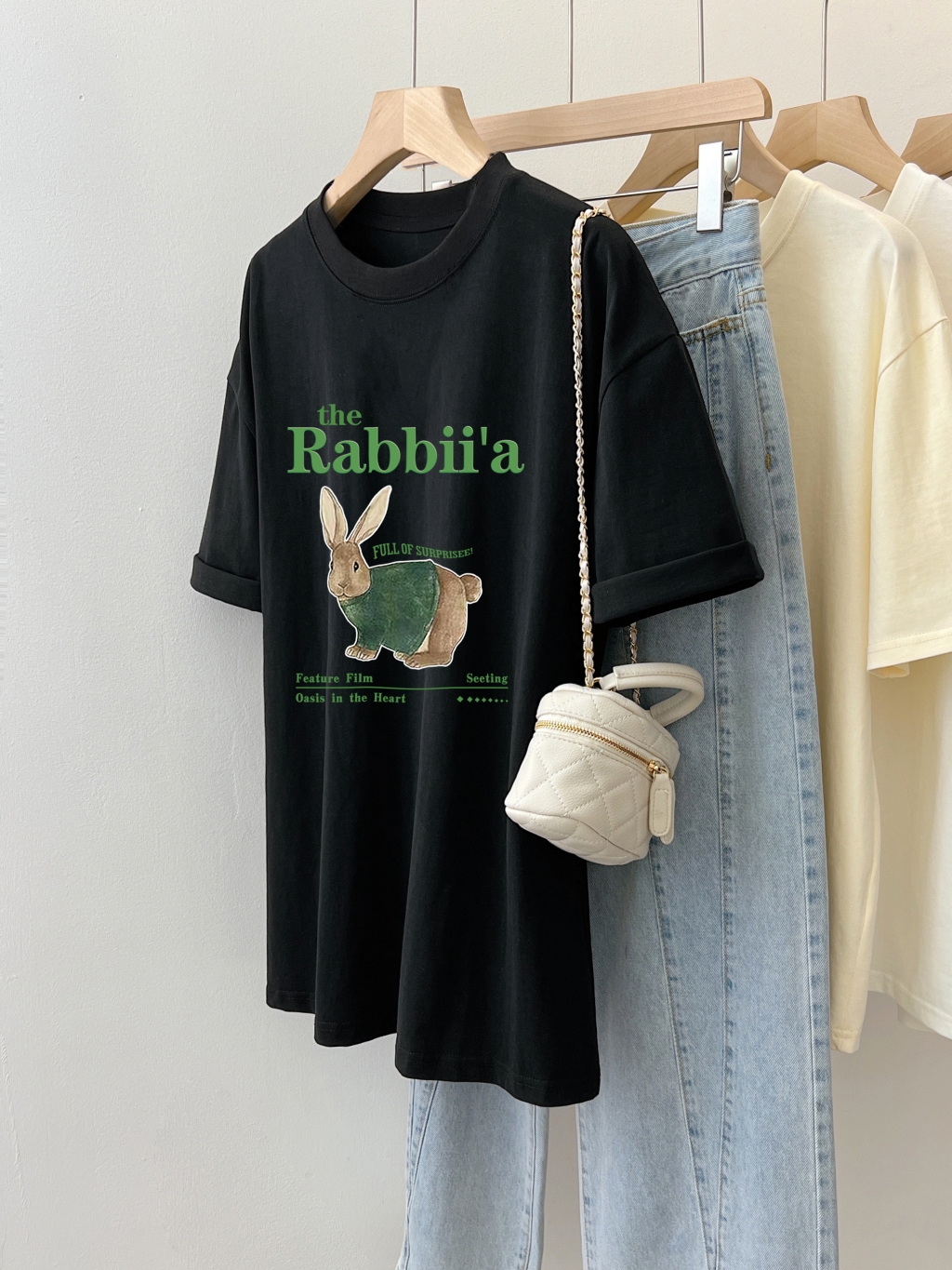 Real shot 2024 spring and summer new style 100% cotton combed cotton printed summer short-sleeved T-shirt women's loose Korean version