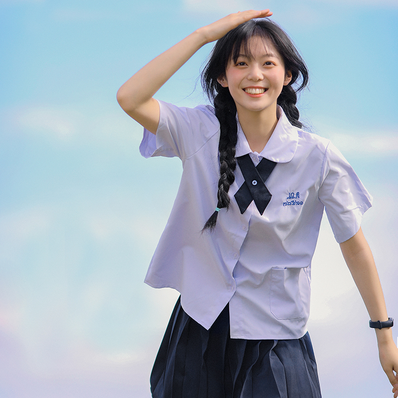 jk制服女泰式校服園學院風襯衫初高中學生畢業運動會班服套裝