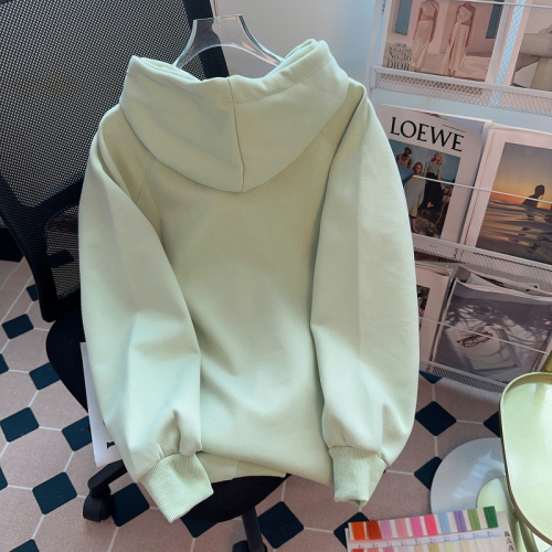 Real shot of pure cotton surface Chinese cotton composite 320g sweatshirt for women spring and autumn thin hooded tops plus size women's 200 pounds