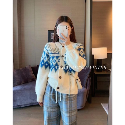 Lazy style round neck long-sleeved sweater for women autumn and winter new versatile loose slim sweater jacket top