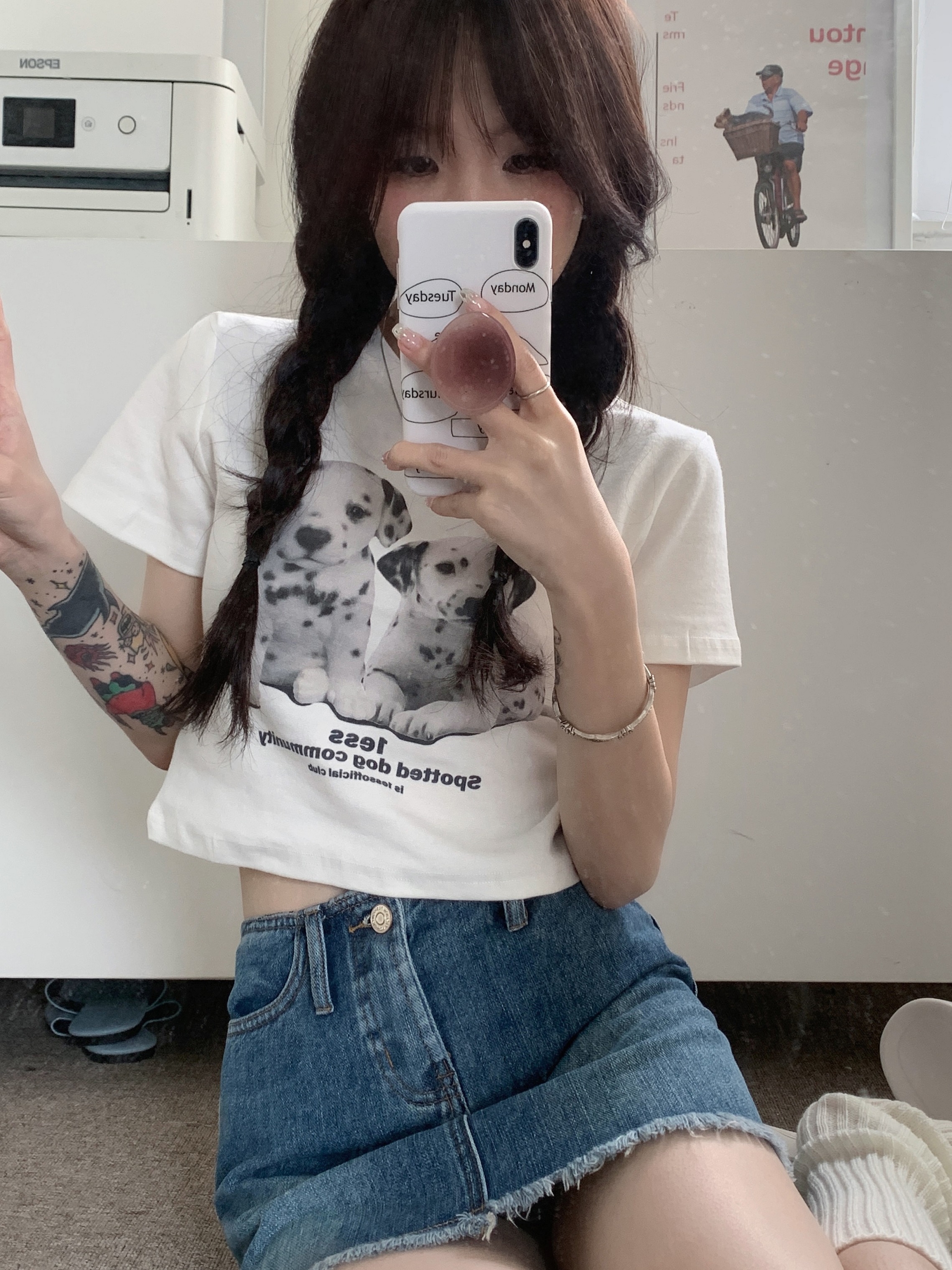 2024 spring and summer new style 92 cotton/8 spandex 40 count 210g pure cotton slim short T-shirt women's short sleeves